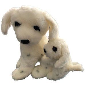 Dalmatian Mama/ Baby, White with Black Spots, International Bon Toys Inc Retired